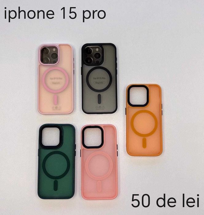 Huse, Folii, Cabluri iPhone 15 Pro - Montaj gratuit folie