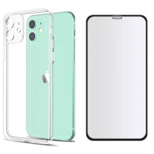Iphone 12 13 14 PRO MAX Pack 360 Husa Silicon + Folie Sticla 11D / 6D