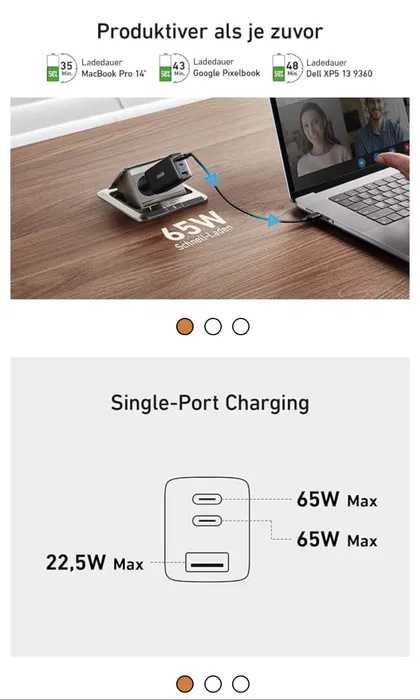 100W и 200W 5A Quick Charger/3 Port Super Fast Chargers-Black in color