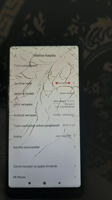 Redmi not 6 pro va zaryadnik toshlari