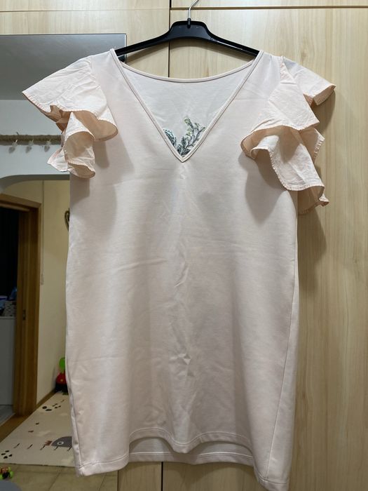 Rochie roz xs-s brodata