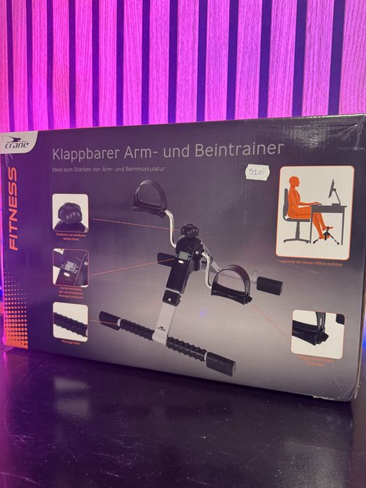 Pedalier fitness pliabil pentru brate si picioare, rezistenta reglabil