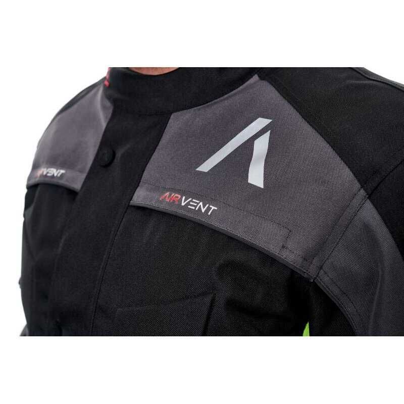 НОВО Текстилно мото яке Adrenaline Pyramid 2.0 BLACK/GREY/FLUO