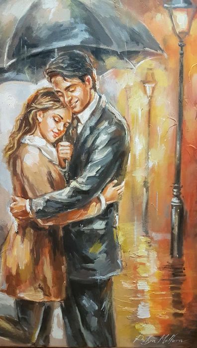 Картина "Обич под дъжда"