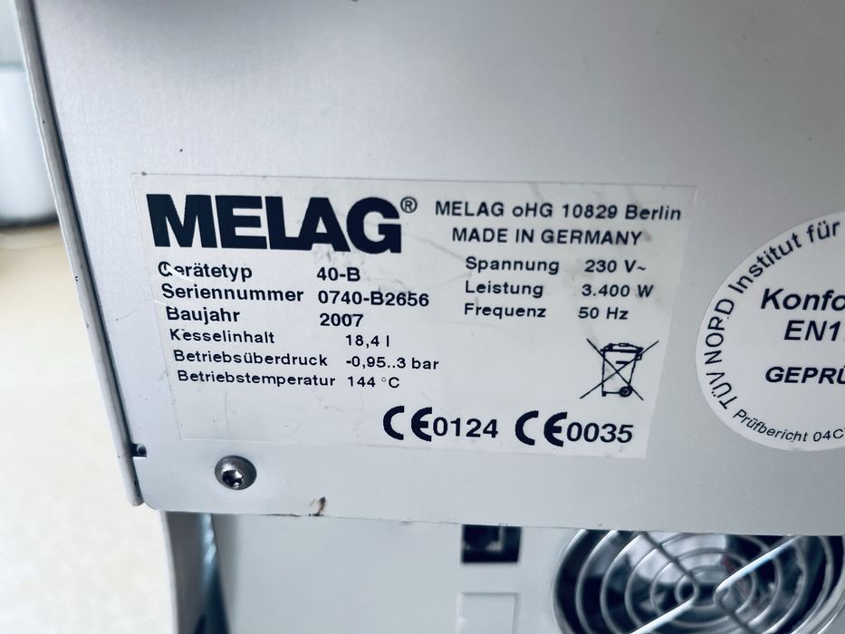 Autoclav Melag 40 B sterilizator clinica chirurgie spital