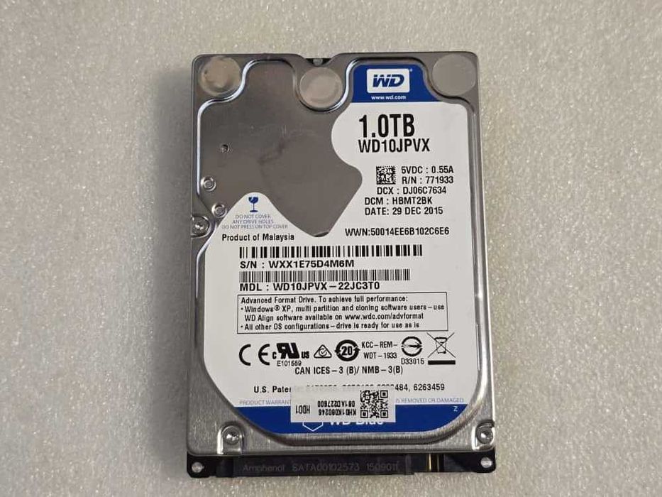 Hard Disk laptop WESTERN DIGITAL Blue WD10JPVX 1TB, 5400rpm SATA