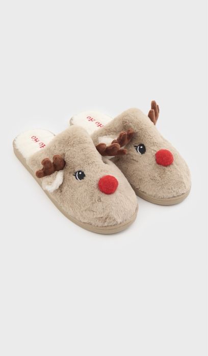 Коледни чехли нови