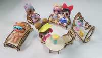 Мебель для кукол LOL (ЛОЛ) и Sylvanian Families (7 предметов)