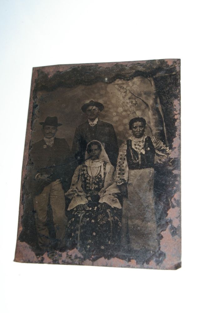 Fotografie veche foarte rara, pe tabla-FEROTIPIE NR. 3-aprox.1870