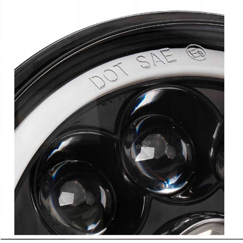 LED халоген фар 50W, 12-24V, 18 см, къси/дълги с DRL дневни светлини