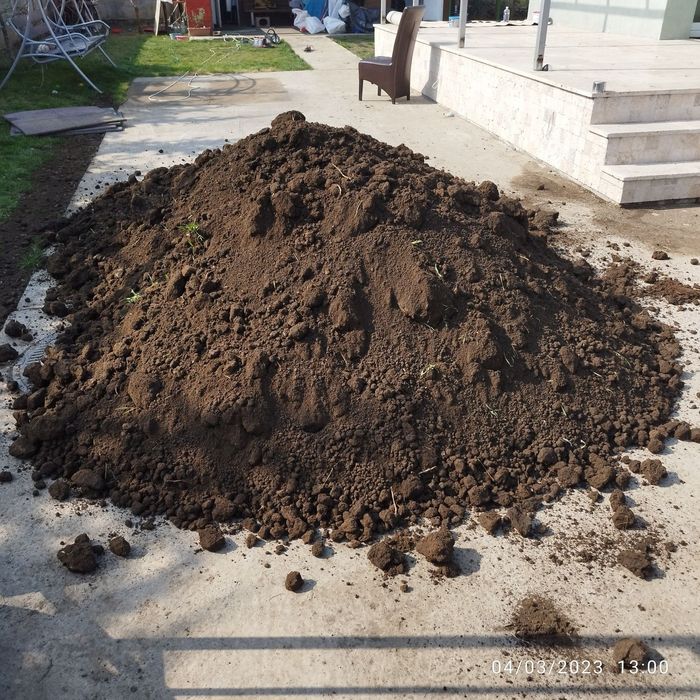 Pământ negru, amenajare teren, gradina, gazon, alei, pavaj, săpătură