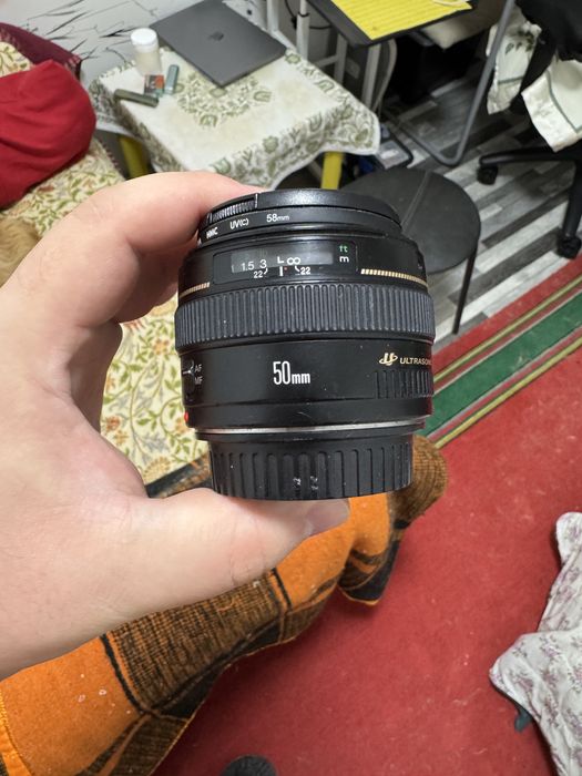 Canon 50mm f 1.4 + защитный фильтр Hoya