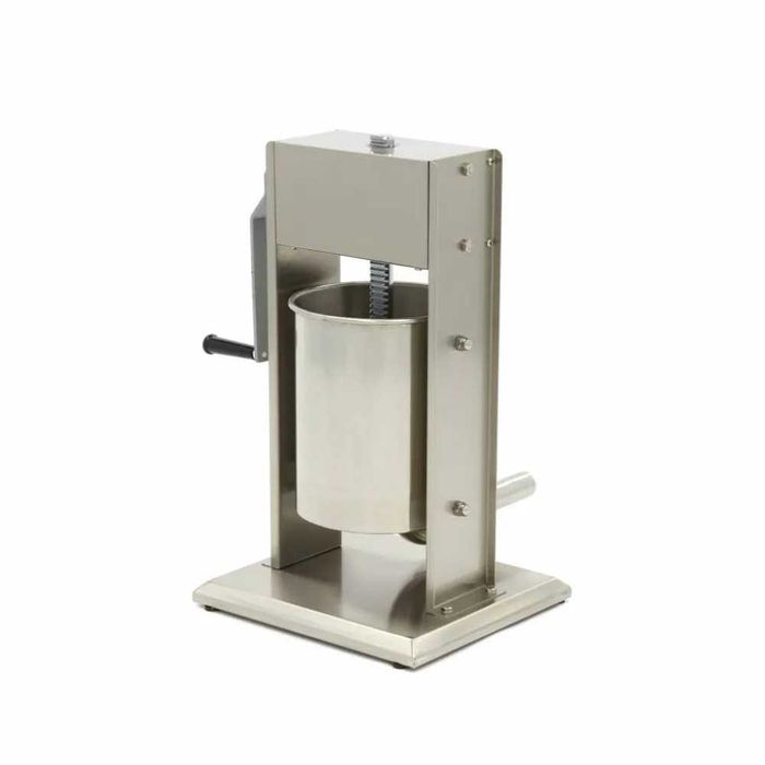 Ръчна пълначка за месо и чуроси 10л - вертикална - неръждаема стомана