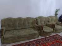 Мягкий мебель, диван с двумя креслами
