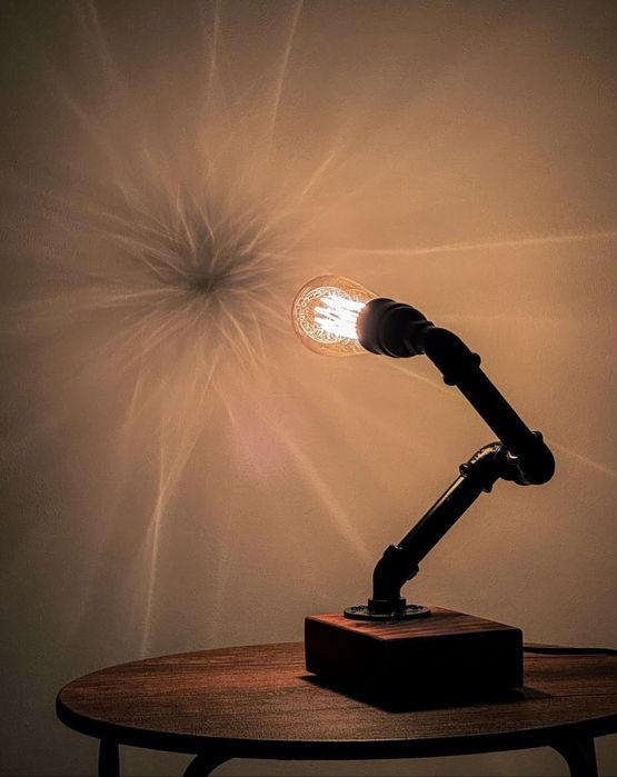 Индустриални ръчно изработени лампаи с Edison крушка – уникат!