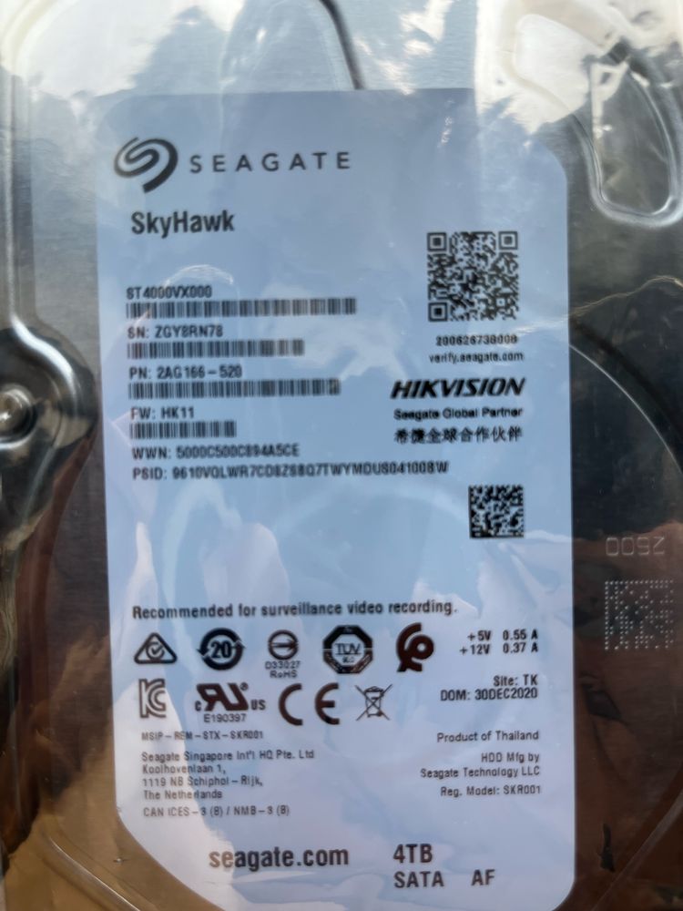 Жесткий диск для видеонаблюдения HDD 4Tb HIKVISION