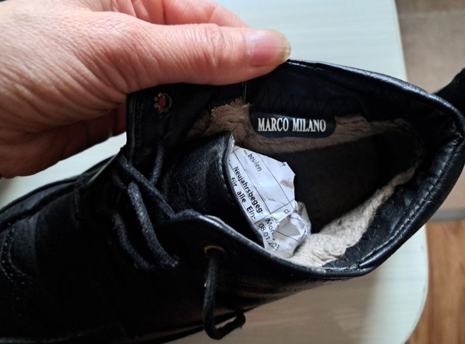 Кожанные, мужские  тёплые сапоги размер 41-43.