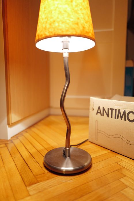 Lampa Vintage 1990 Ikea Antimon NOS Zig Zag post moderna nichel