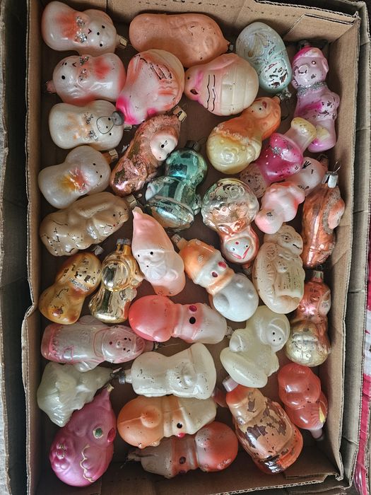 Ёлочные игрушки - стекло- ретро