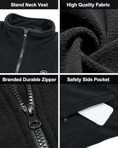 Отопляема жилетка за мъже, батерия 10000mАh, 6 зони, 3 степени, М