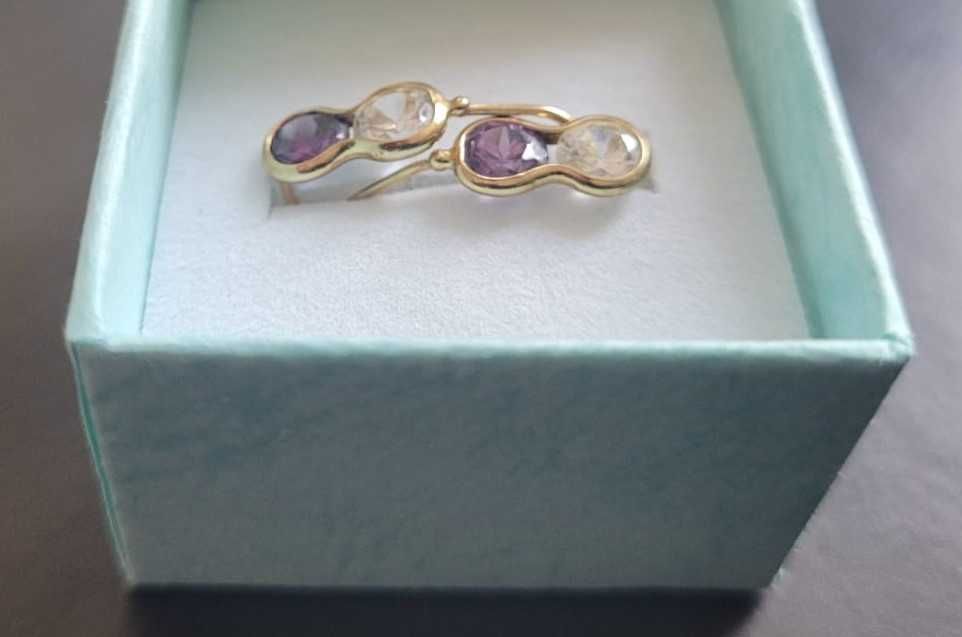 Cercei fini, din aur galben 14K