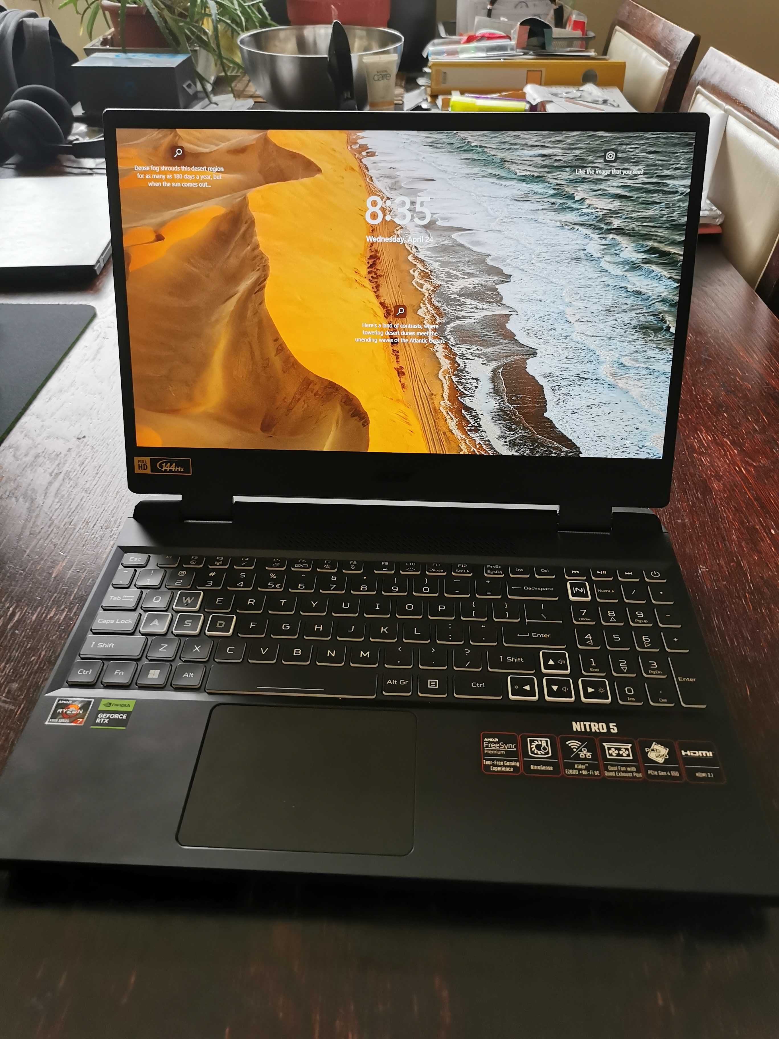 Laptop Gaming Acer Nitro 5, Ryzen7 6800H, NVIDIA GeForce RTX 3070 Ti