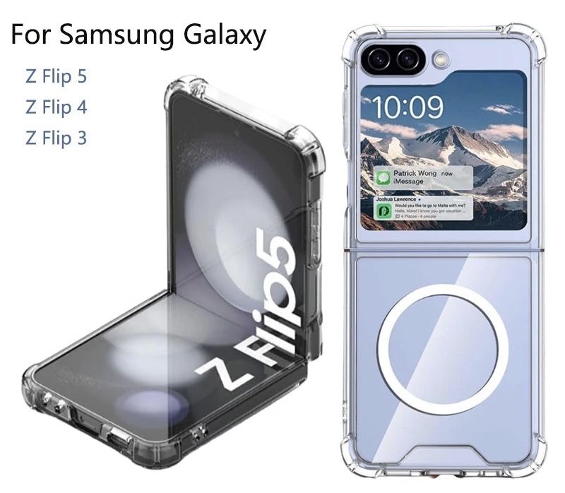 Samsung Z FLIP FOLD 4 5 Husa Hard Case PC Magsafe Transparenta