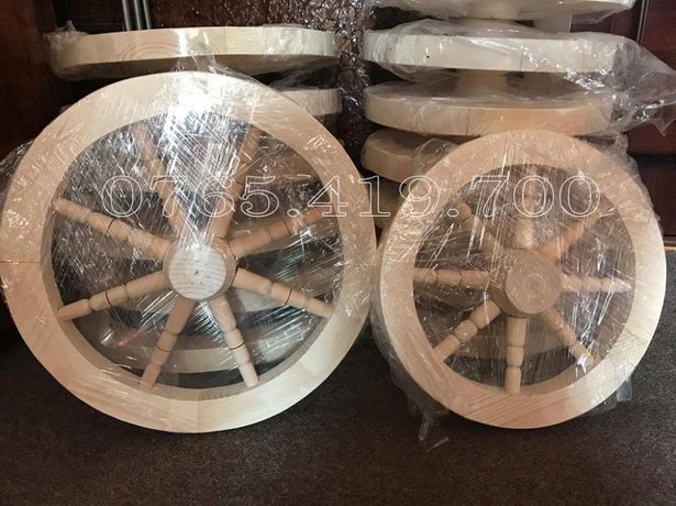 Roti din lemn / roti lemn pentru fantani, diametru 40, 50, 60 si 80cm