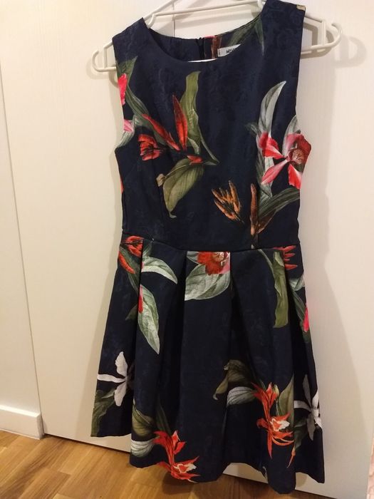 Rochie in A bleumarin inflorata, marime XS