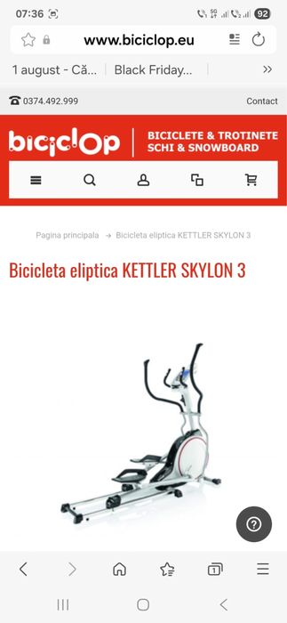 Bicicleta eliptica KETTLER SKYLON 3