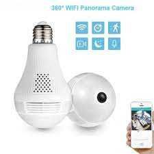 Панорамна Wifi камера с иновативен дизайн на LED крушка,360°, микрофон