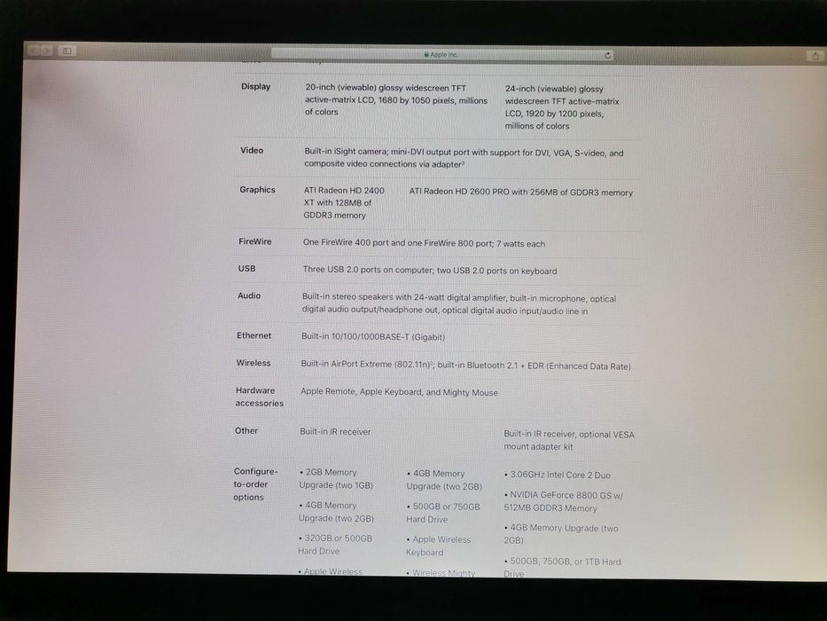 Vând IMac 20" Early 2008