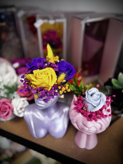 Букет с ароматни сапунени рози