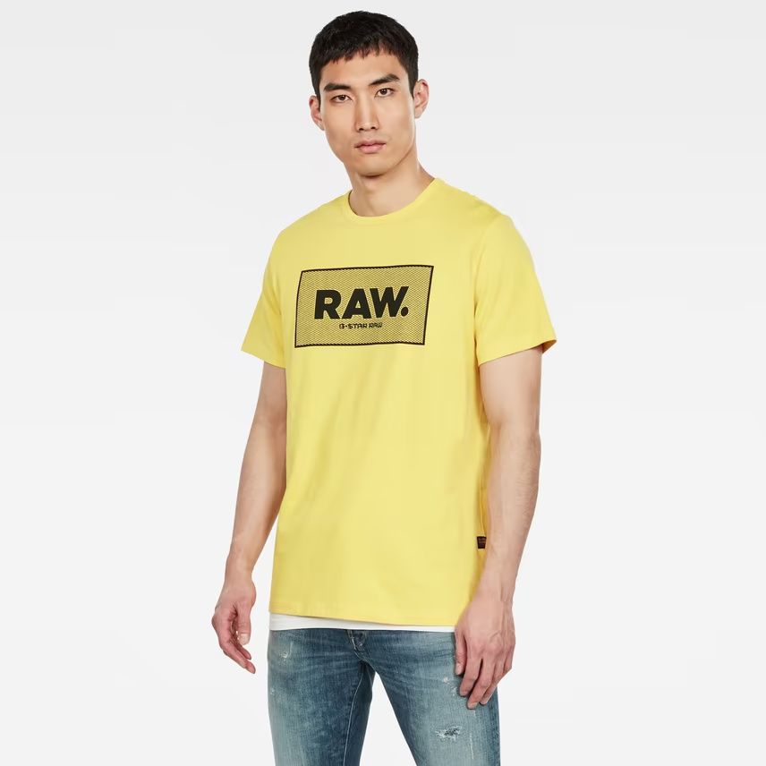 Оригинална тениска G-Star Raw Boxed GR M нова мъжка жълта