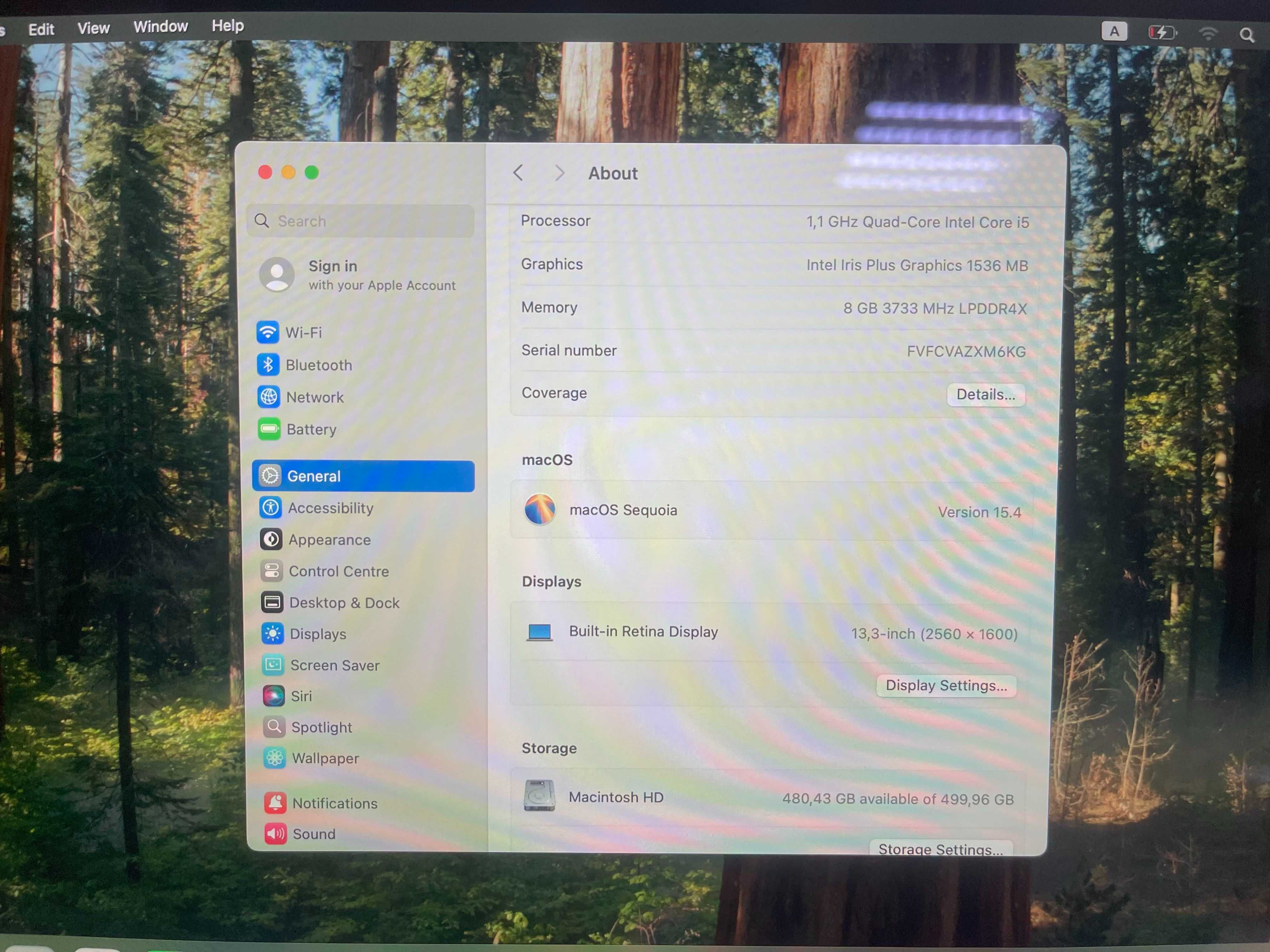 Apple MacBook Air 13.3 inch 2020 Silver 500GB