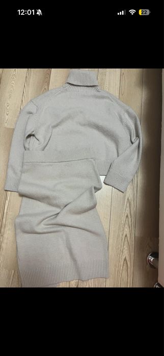 Set tricotat H&M din amestec de lana, bej