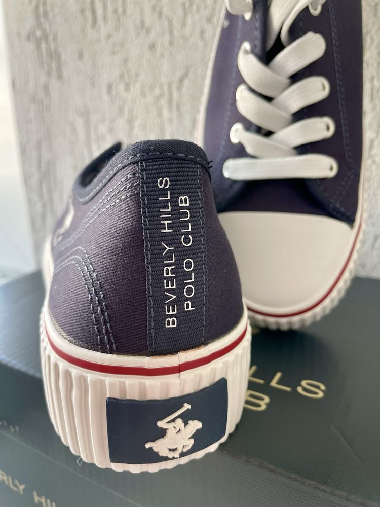 Papuci Beverly Hills Polo Club Coral Navy Blue Marime 39