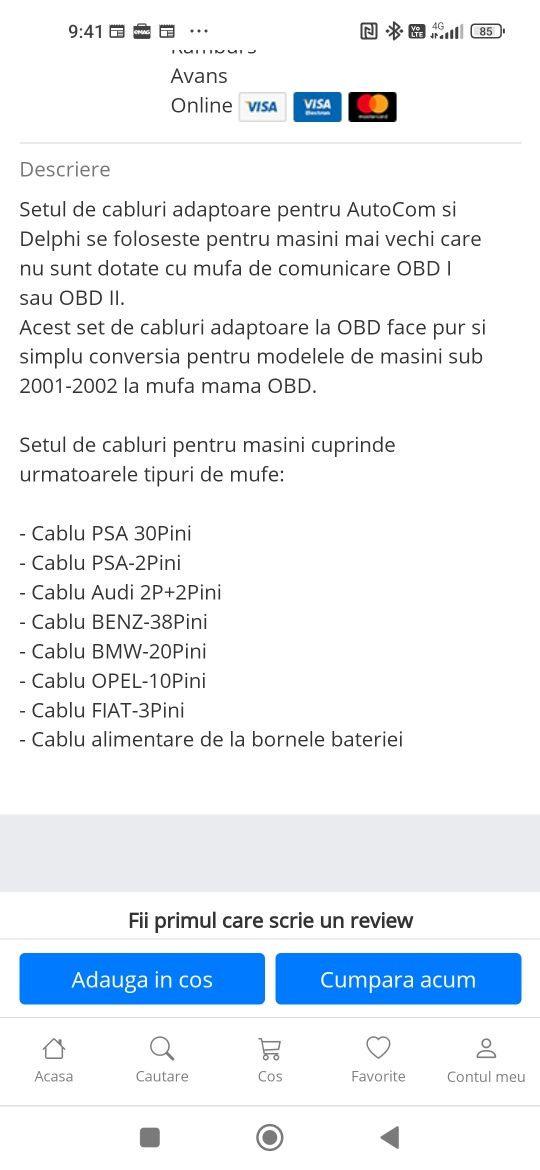 Set de cabluri adaptoare Autocom și Delphi