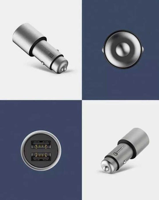 Car Charger, Mi USB 2.0 Type A (connector), 36 W, metallic grey