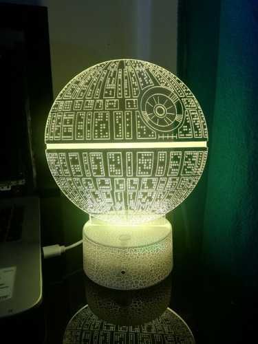 3D лампа,Star Wars,Spiderman,goku,Batman,Mewtwo,Iron Man, Mario