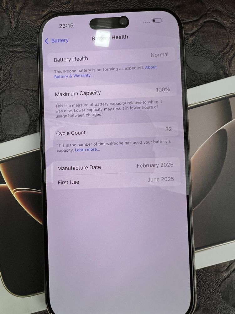 Продам  IPhone 16 pro max 512 Gb 32 Sikl 100% Siz
