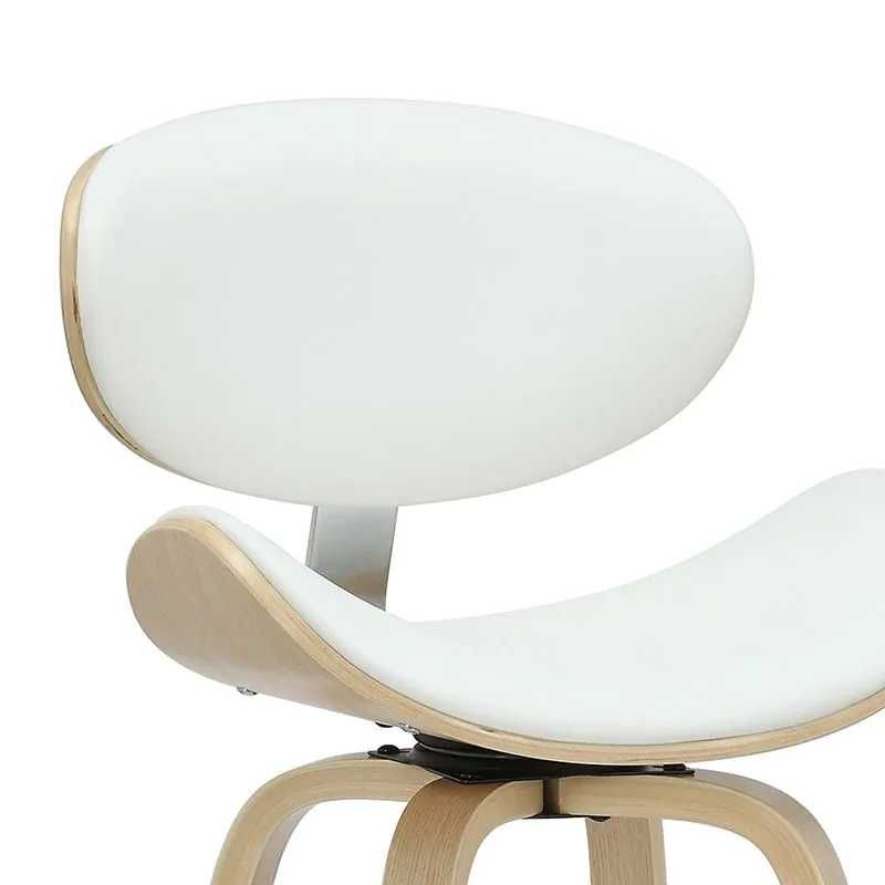 Модерен Бар стол Серен,  Цвят бял-натурал, Промо цена !