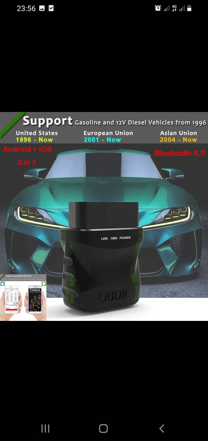 Новый Bluetooth OBD2 сканер ELM327 APP TIPS