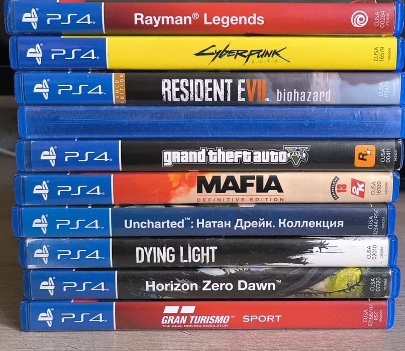 Диски PS4 — GTA 5, Cyberpunk, Uncharted и др — от 7000 тг