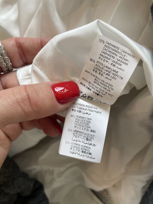 Geaca lunga lana casmir puf de gasca M