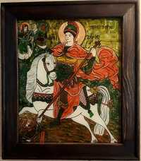 Sfântul Mare Mucenic Dimitrie - Icoana pictata pe sticla