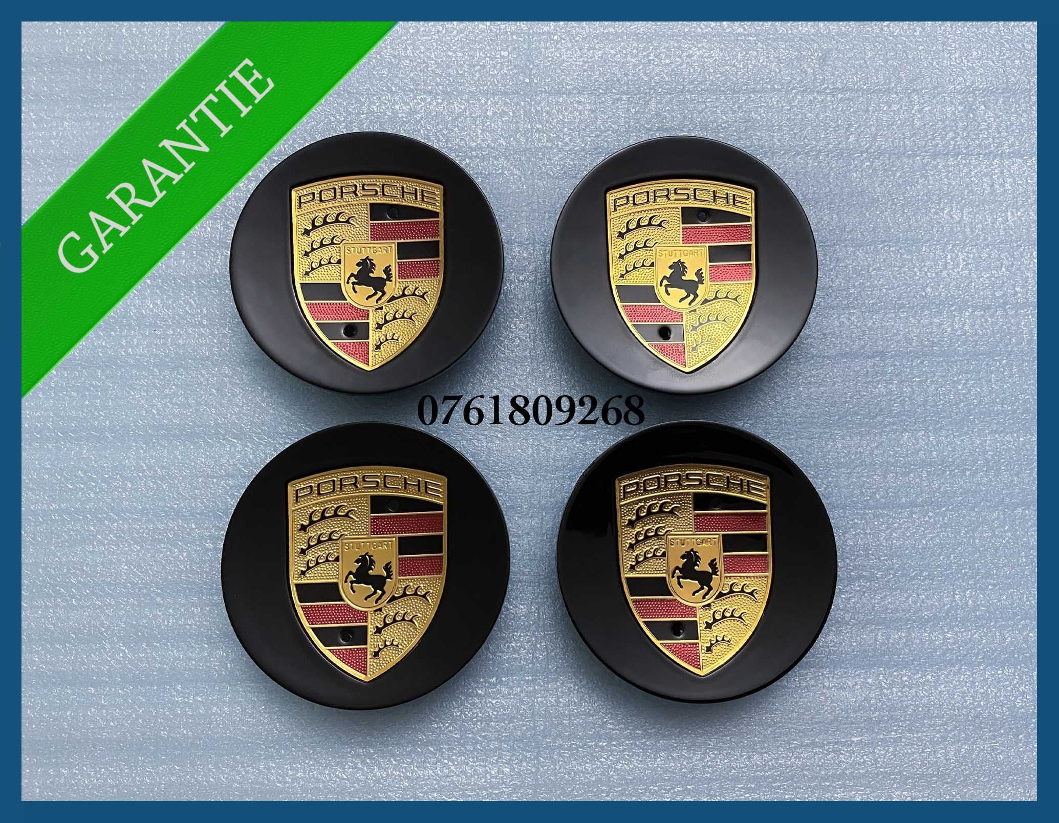 Set 4 capace negre 76mm 7L5601149 jante aliaj Porsche