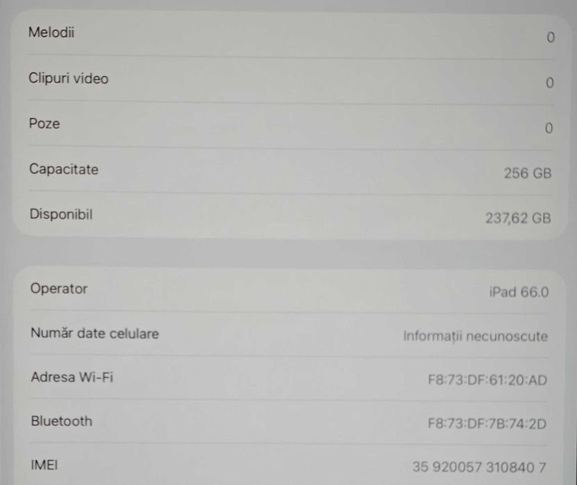 iPad Air 13", M3 (2025), 256GB, Wi-Fi + Cellular, Space Grey, nou