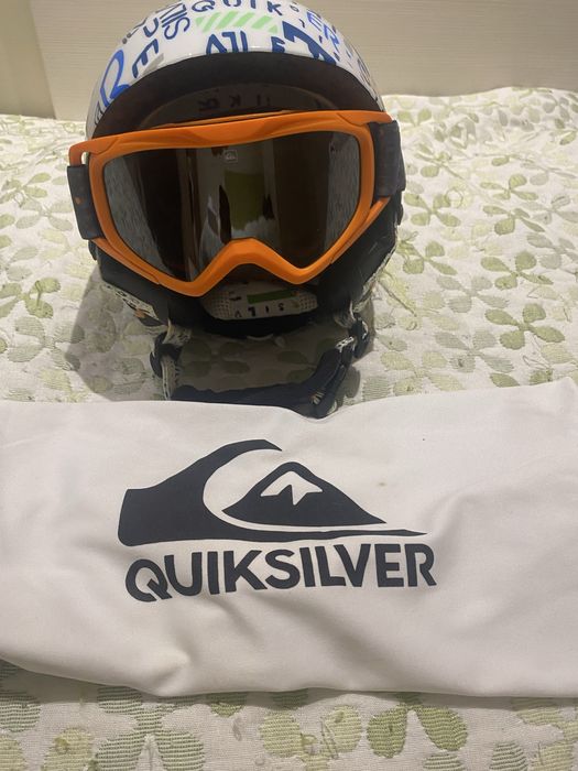 Комплект детска каска и ски очила