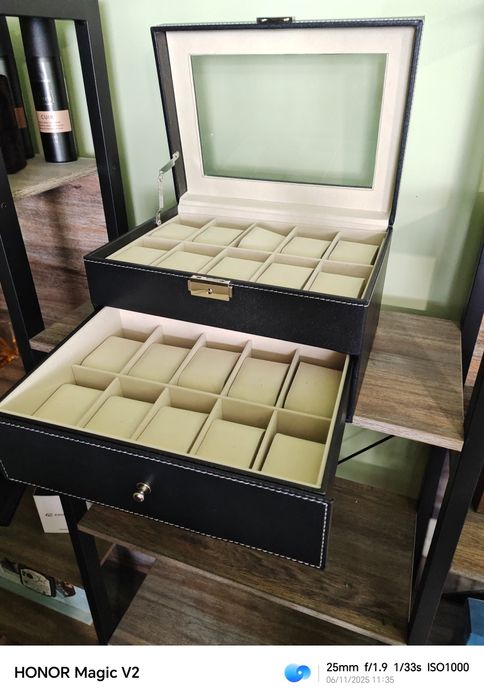 Cutie ceasuri cu 2 sertare